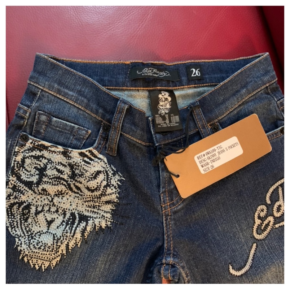 Ed Hardy Skinny Jeans Sz 26 Christian Audigier NWT